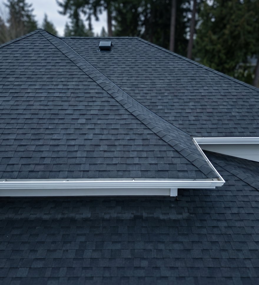 Architectural asphalt shingle roof